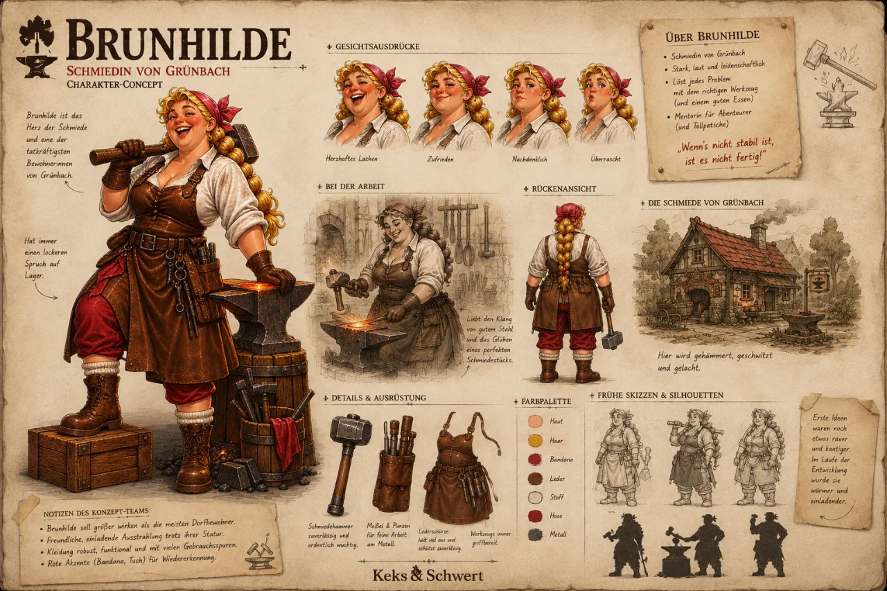 Charakter-Concept Brunhilde, Schmiedin von Grünbach