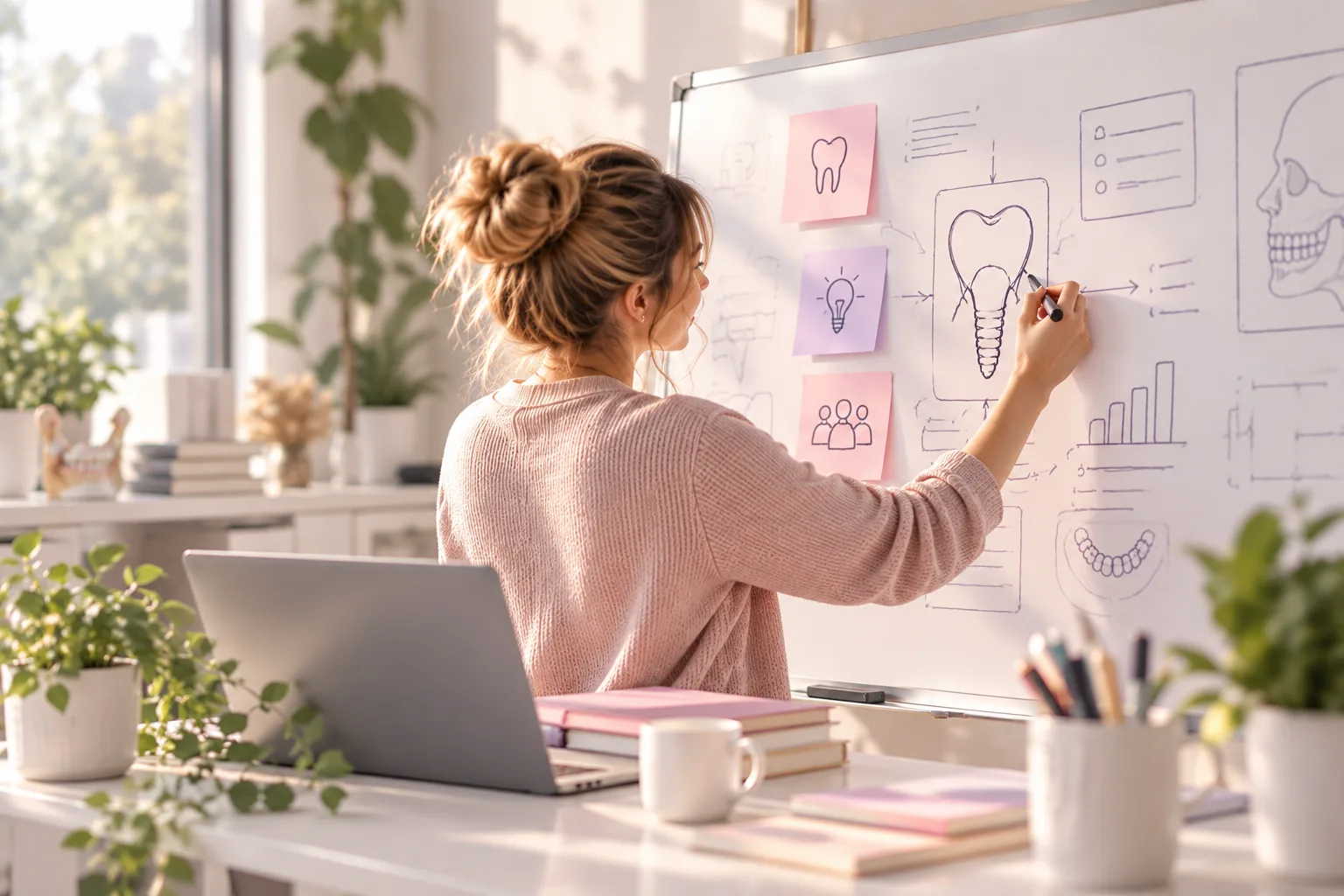 Kickoff: Ideen und Abläufe werden am Whiteboard skizziert